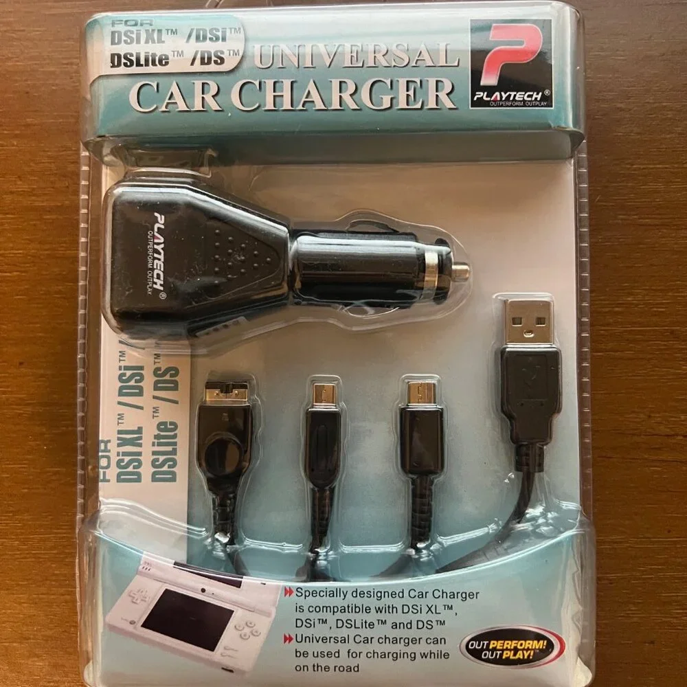 2 Nintendo DSi Car Adapter/Charger KITS PLAYTECH BRAND BRAND NEW IN PACKAGE
